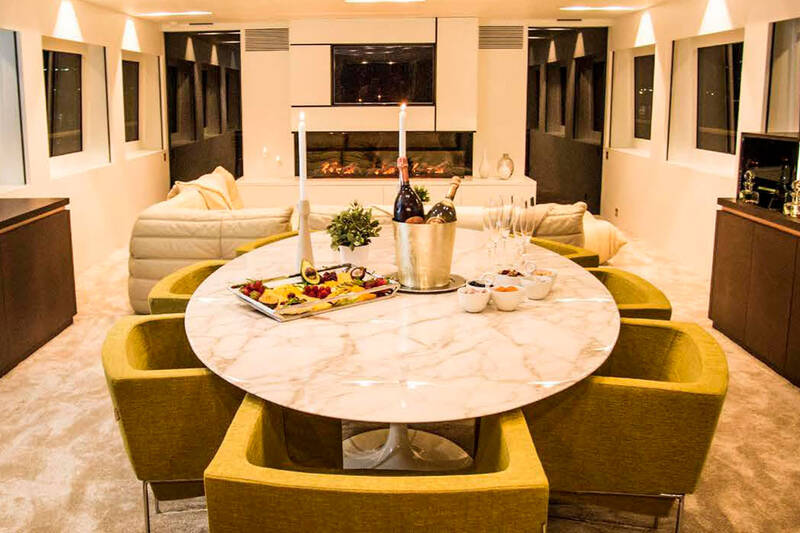 Dining area on the main deck