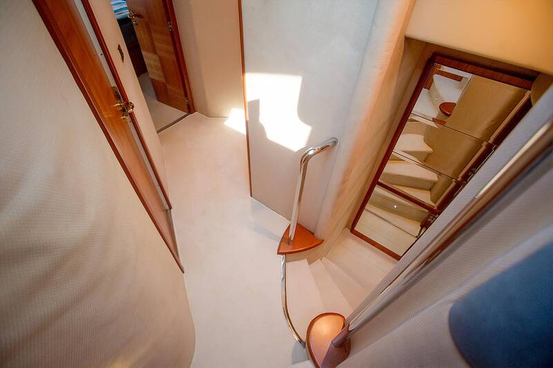 The stairs to the lower deck