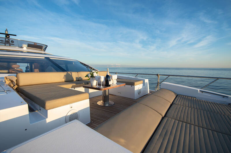 Seating area on bow