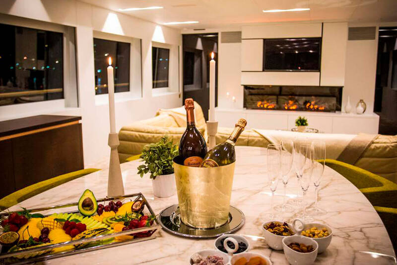 Dining area on the main deck