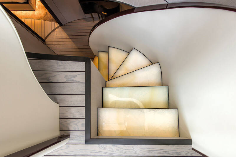 Stairs to helm station