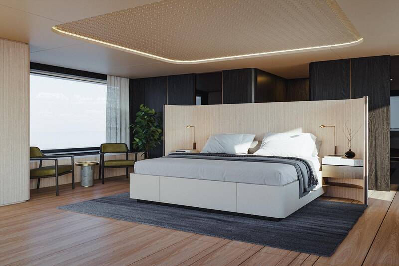 Master cabin on upper deck