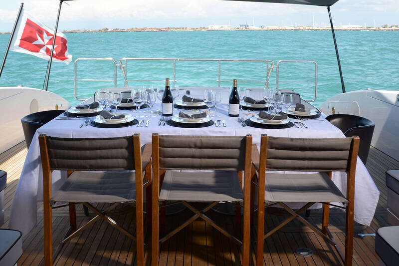 Aft deck dining