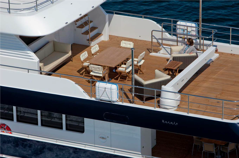 Relaxation area on upper deck