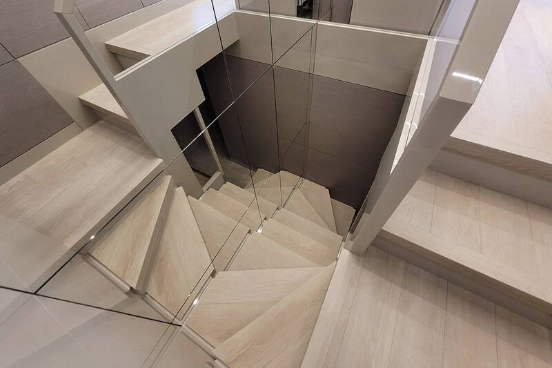 Stairs to lower deck