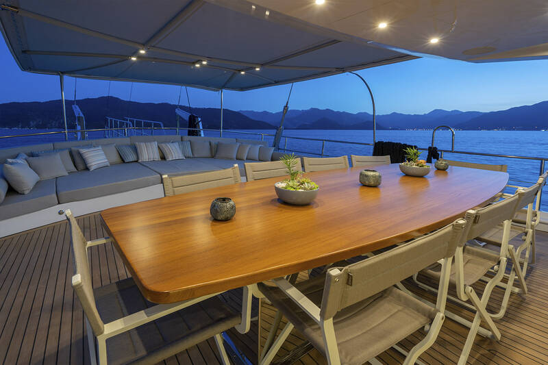 Dining area on deck