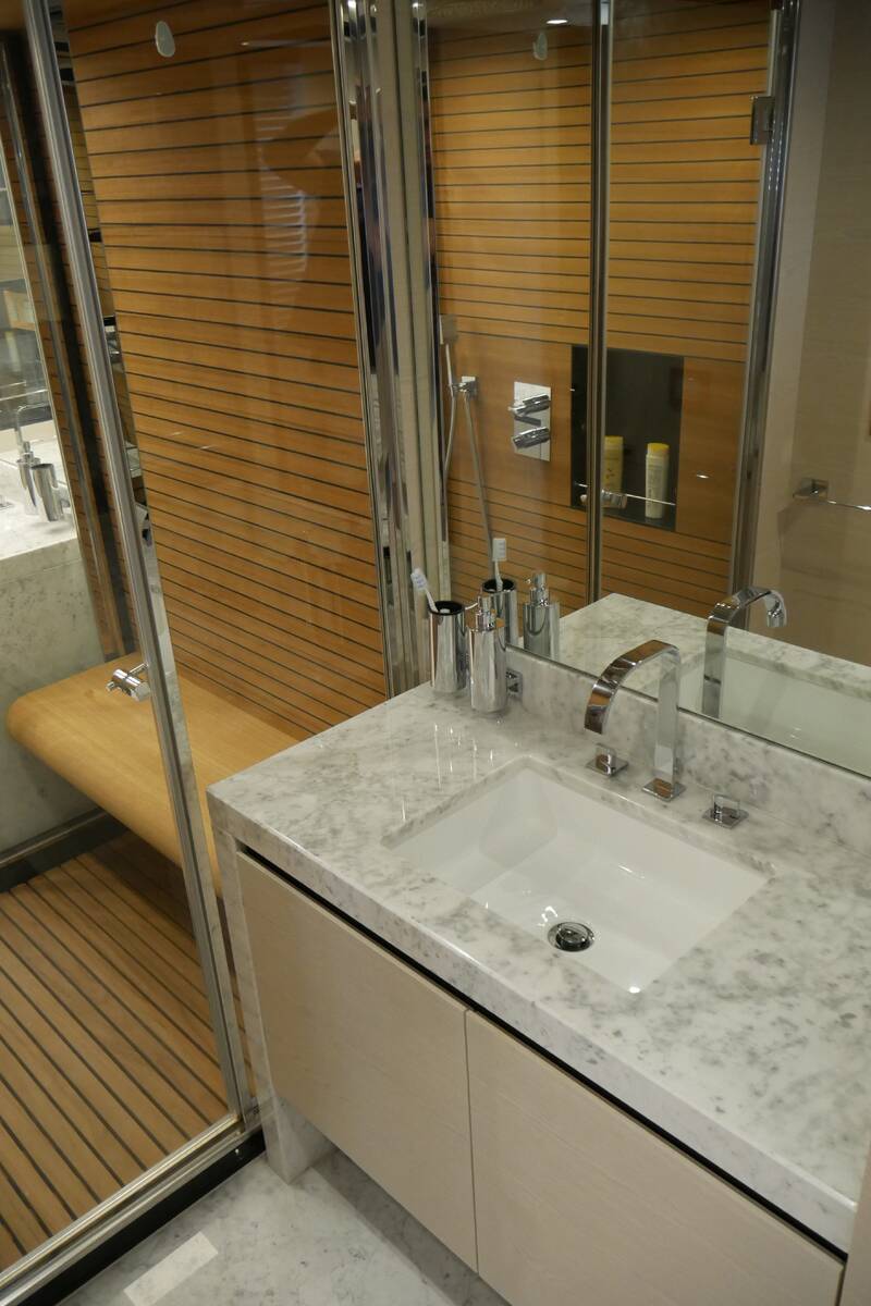 The master bathroom