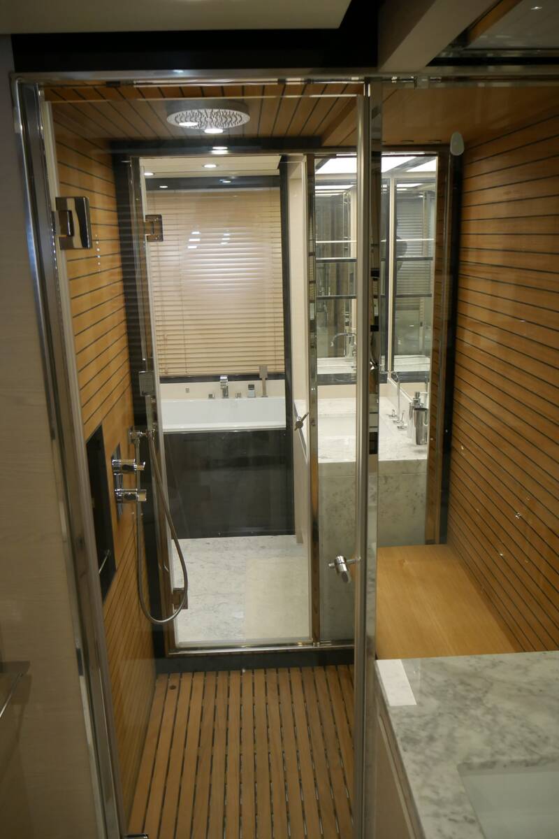 The master bathroom