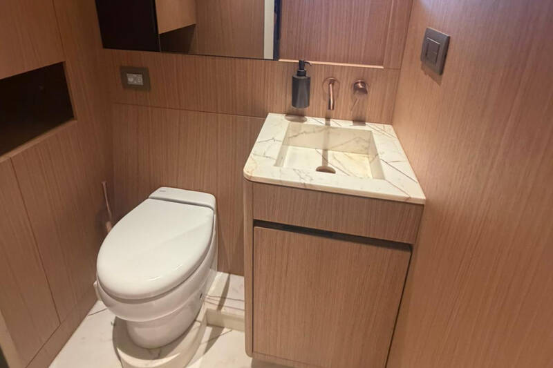 Bathroom at guest cabin