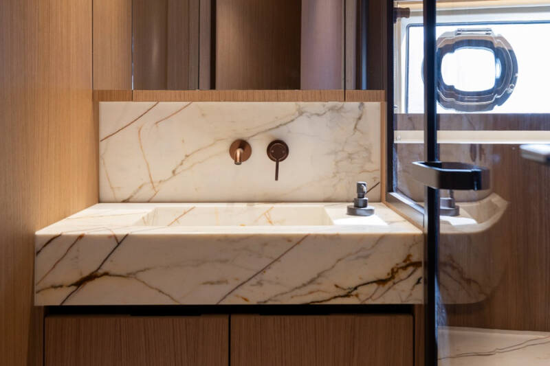 Bathroom at guest cabin