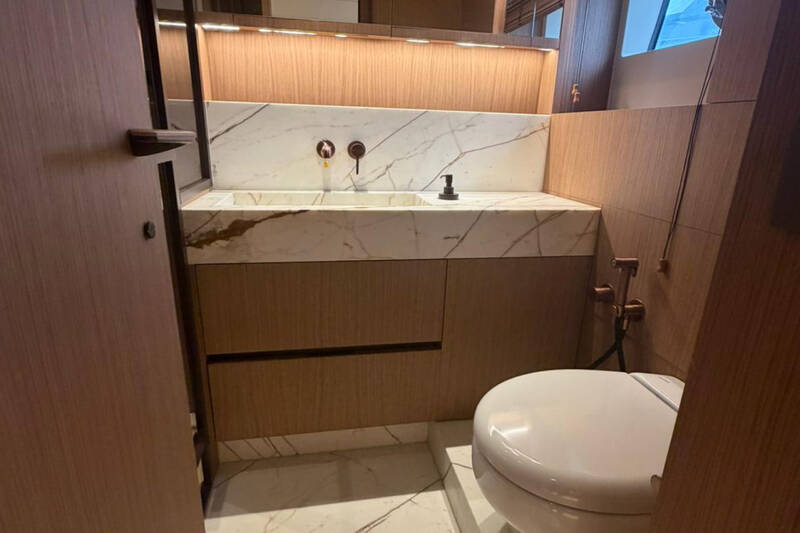 Bathroom at guest cabin