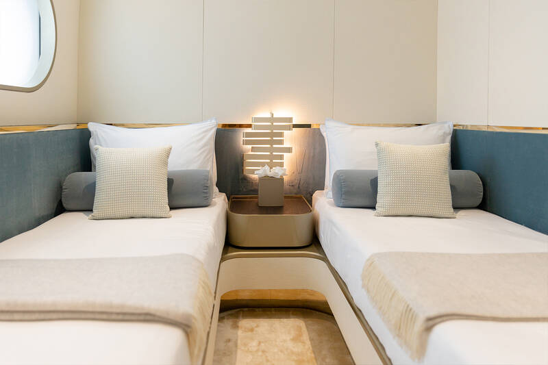 Guest cabin on port side