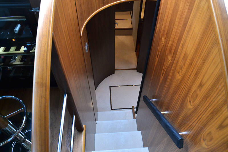 The stairs to the lower deck Fairline Squadron 78 (2011)