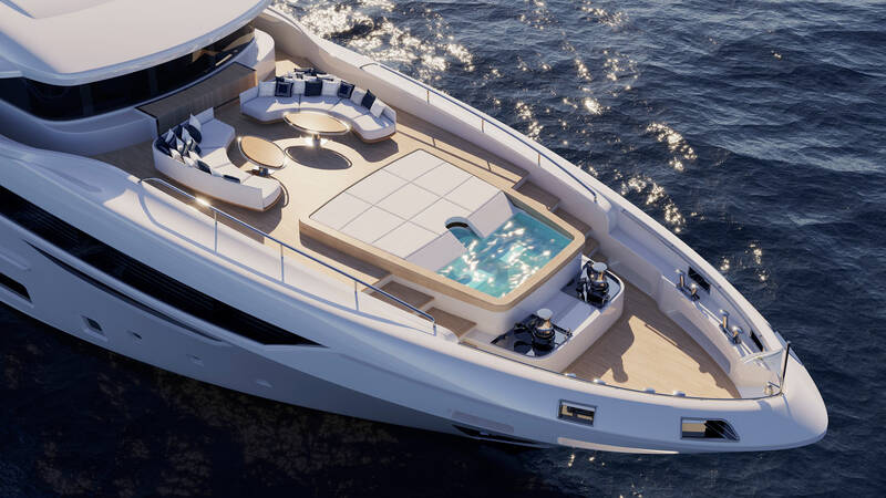 Upper deck bow area