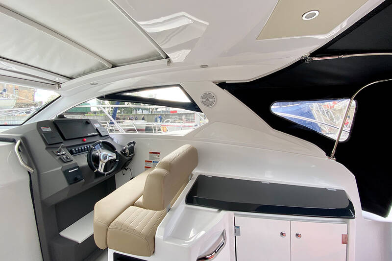 Helm station and wet bar