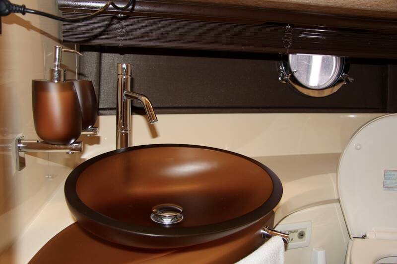 The master bathroom