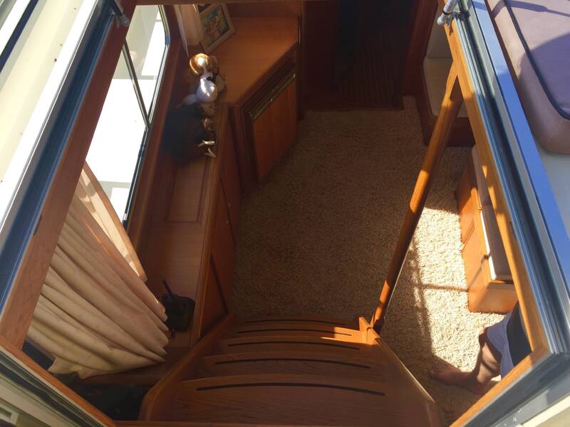 The stairs to the lower deck
