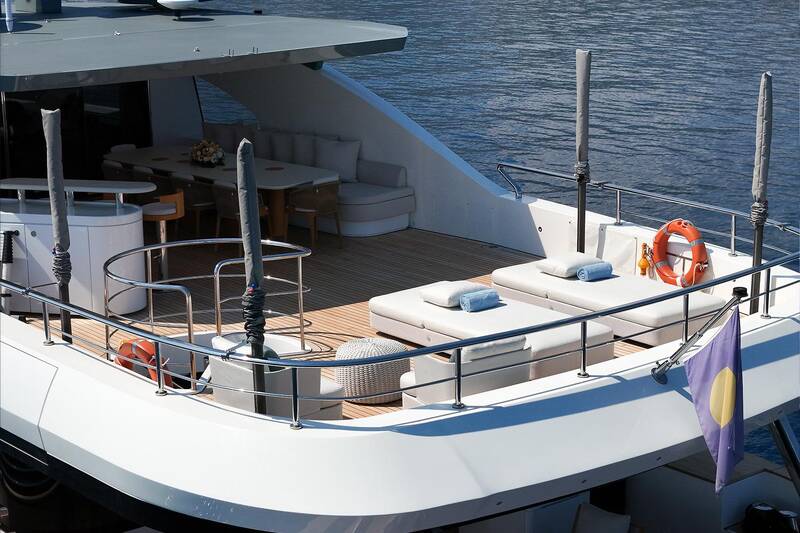 Lounge area on aft upper deck