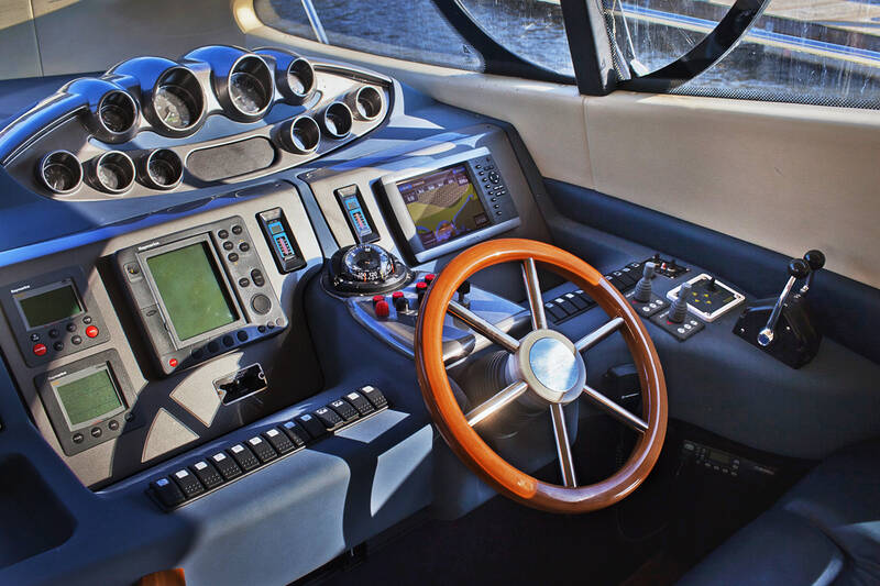 The main control post. The Interior Of The Azimut 50 - 2004
