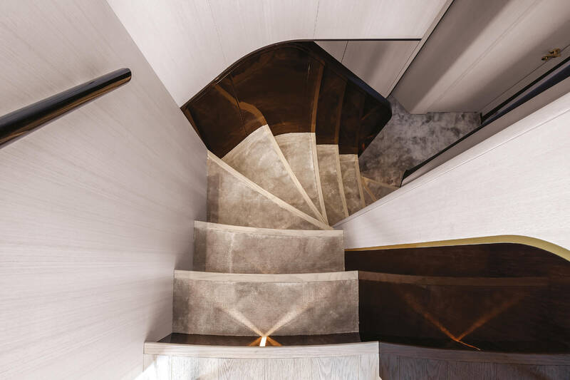 Stairs to lower deck