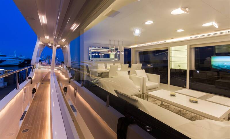 Salon and kitchen