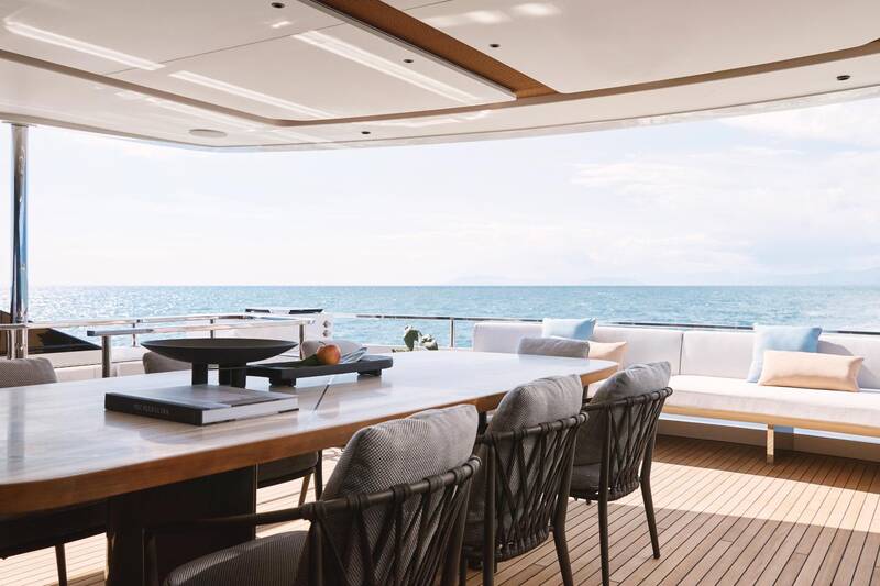Lounge area on aft upper deck