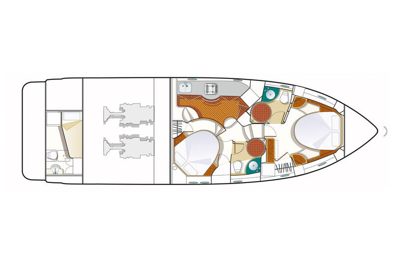 Lower deck (2 cabins version)