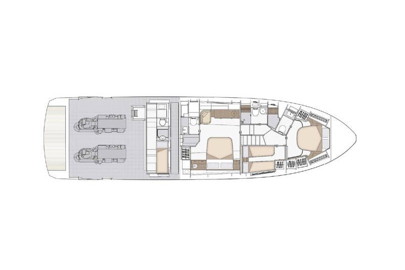 Lower deck - Optional crew cabin
